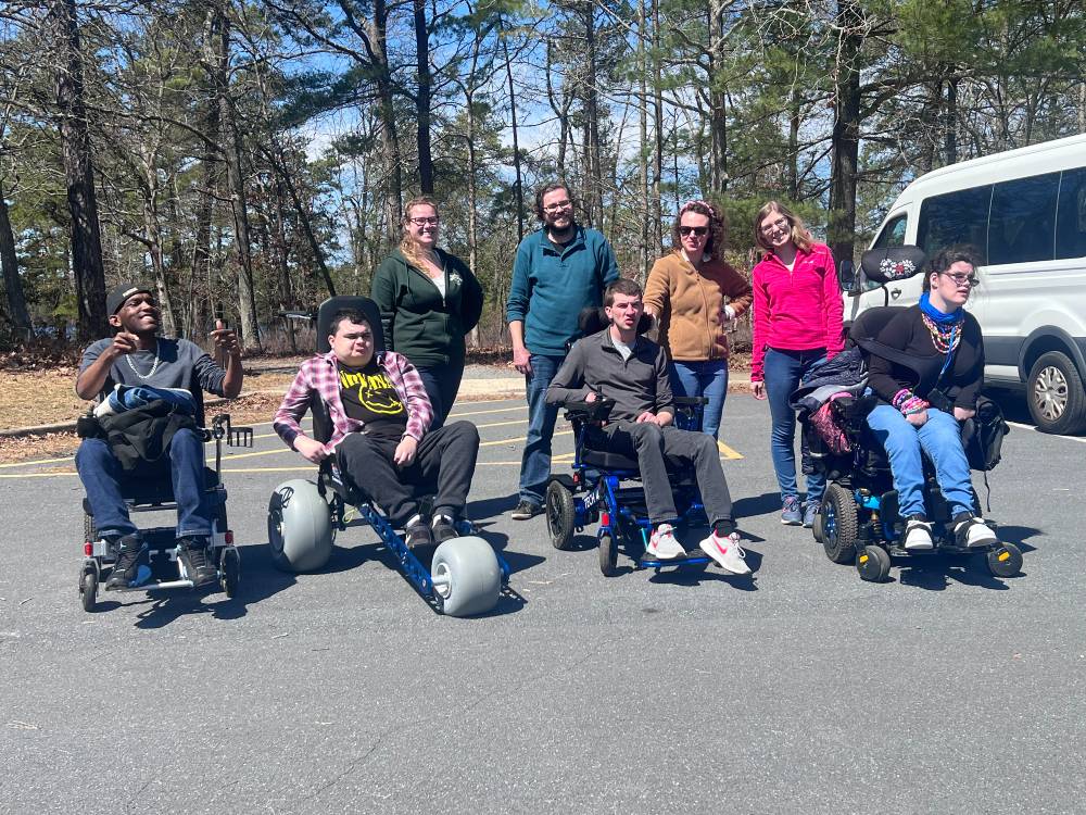 Group photo of Kingsway Learning Center participants at Atsion Recreation Area
